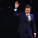 Mayor Pete Buttigieg takes the stage at the beginning of the Democratic Presidential Debate in July.